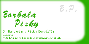 borbala pisky business card